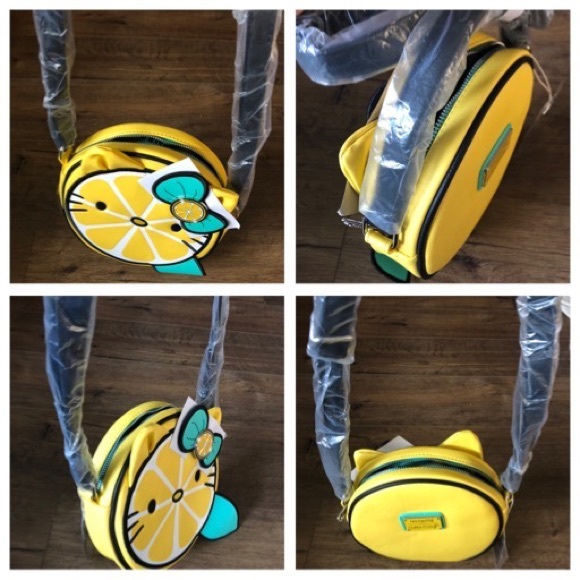 FREE SHIPPING! RARE HELLO KITTY-Loungefly (NWT) Lemon Crossbody Handbag - Picture 9 of 10